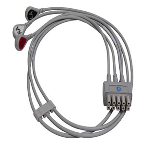 ECG LEADWIRE SET, 3-LD GROUPED, SNAP, AHA, 74 CM/ 29 IN ECG LEADWIRE SET, 3-LD GROUPED, SNAP, AHA, 74 CM/ 29 IN