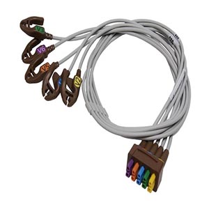 ECG LEADWIRE SET, 5-LD V2-6, GRABBER, AHA, 74 CM/ 29 IN ECG LEADWIRE SET, 5-LD V2-6, GRABBER, AHA, 74 CM/ 29 IN